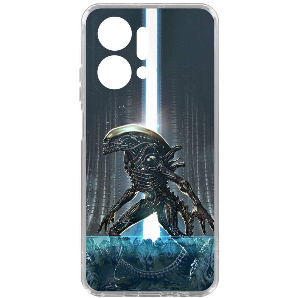 

Чехол-накладка Krutoff Clear Case Чужой. Тревога для Honor X7a Plus, Прозрачный