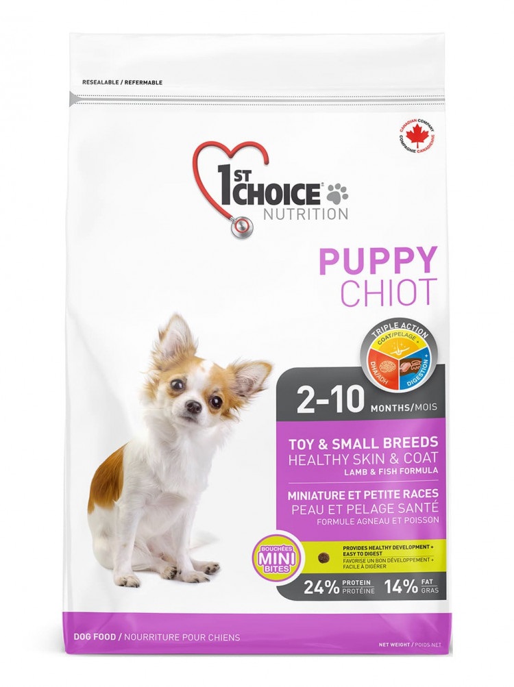 Сухой корм для щенков 1st choice Puppy для декоративных пород,, ягненок 2,72кг