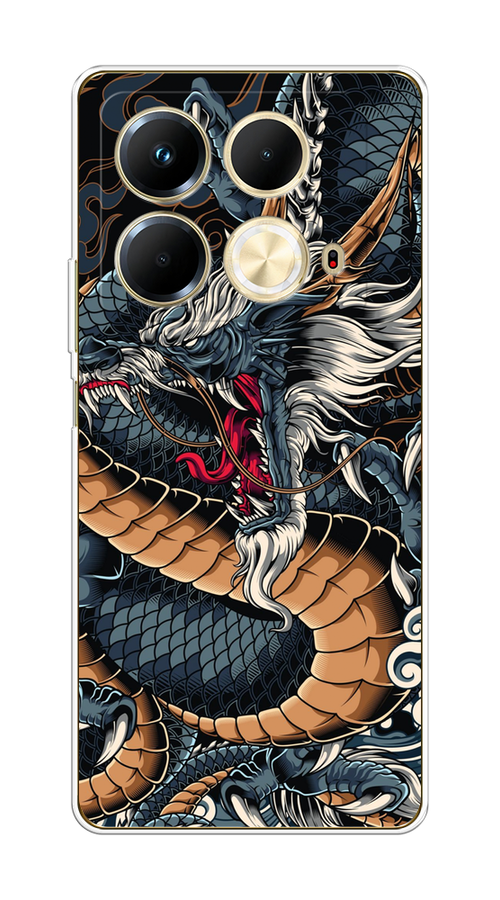 

Чехол на Infinix Note 40 "Japanese Dragon", Коричневый;черный;синий, 3105850-1
