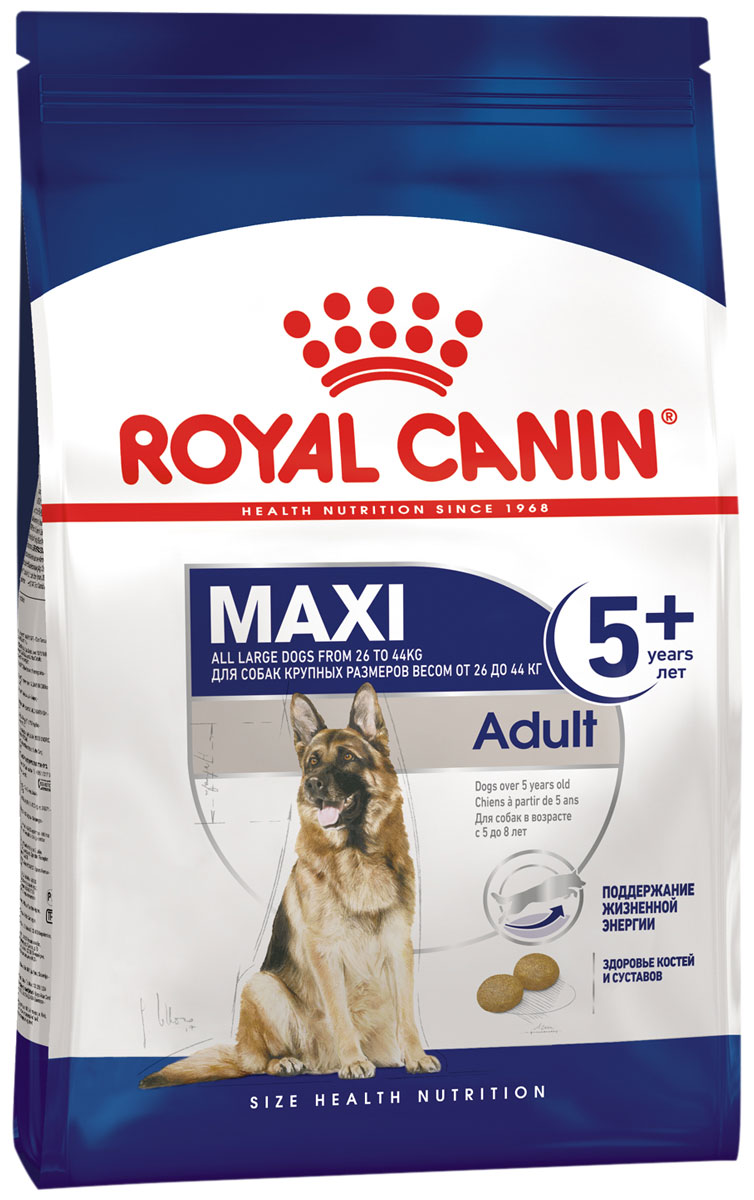 фото Сухой корм для собак royal canin adult 5+ maxi, рис, птица, 15кг