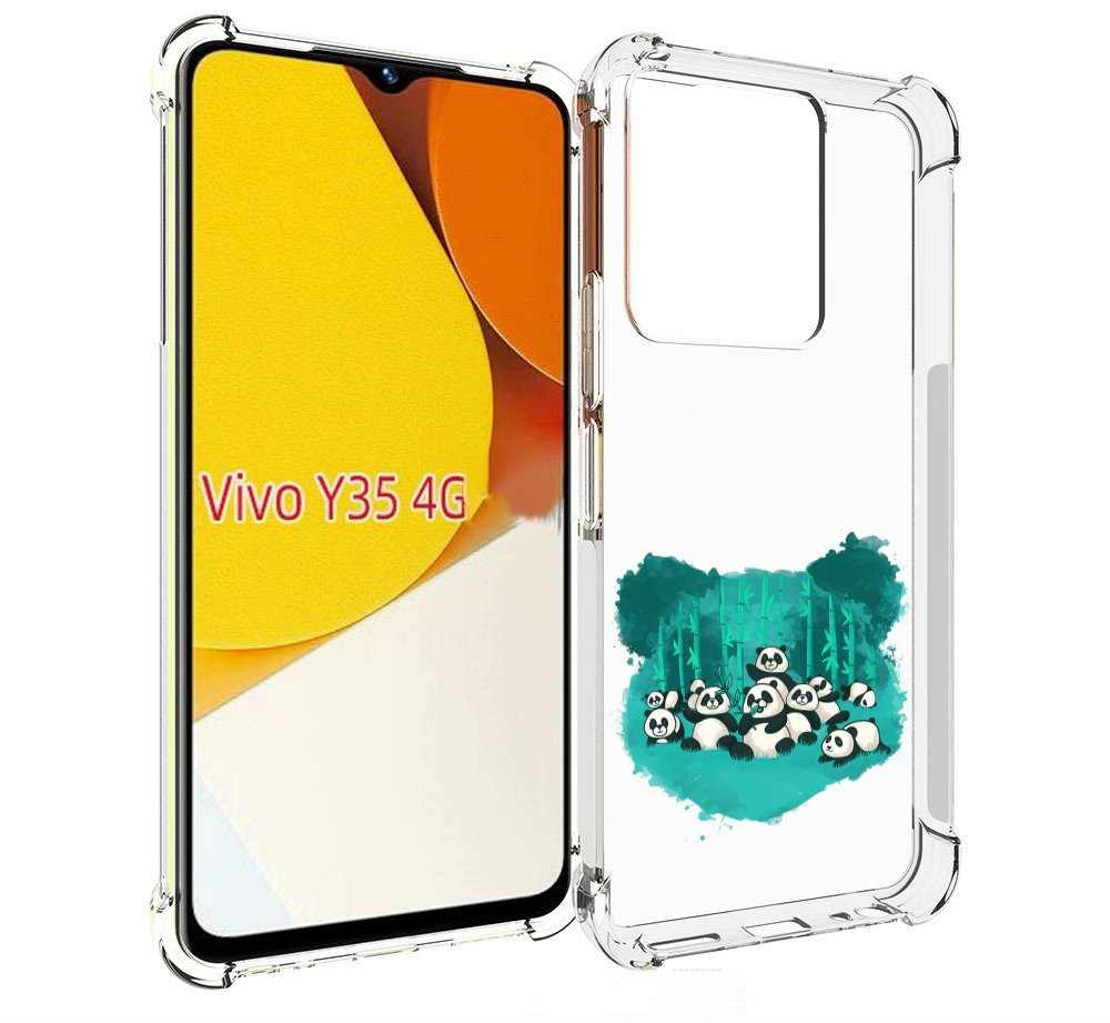 

Чехол MyPads нарисованные панды для Vivo Y35 4G 2022 / Vivo Y22, Прозрачный, Tocco