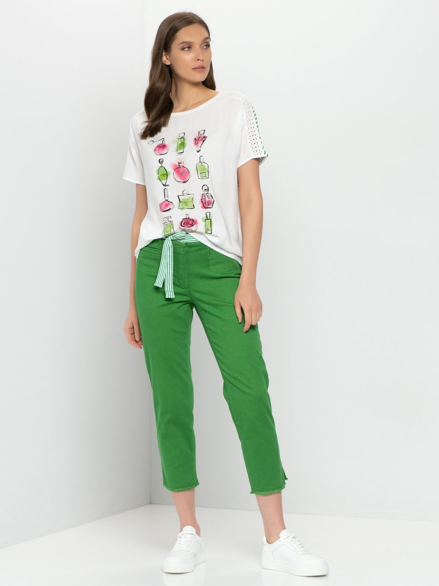 

Футболка женская Gerry Weber 570308-35108-9123 белая 40, 570308-35108-9123