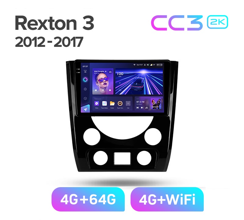 Магнитола TEYES SsangYong Rexton 2012-2017 г CC3 2K 464ГБ 3689000₽