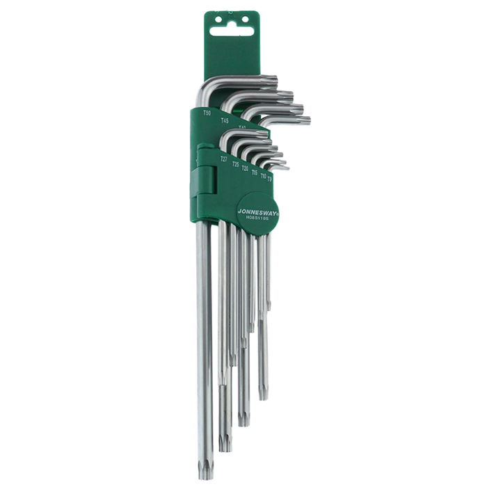 

Ключи имбусовые TORX Т9-Т50 EXTRA LONG набор 10 шт Jonnesway