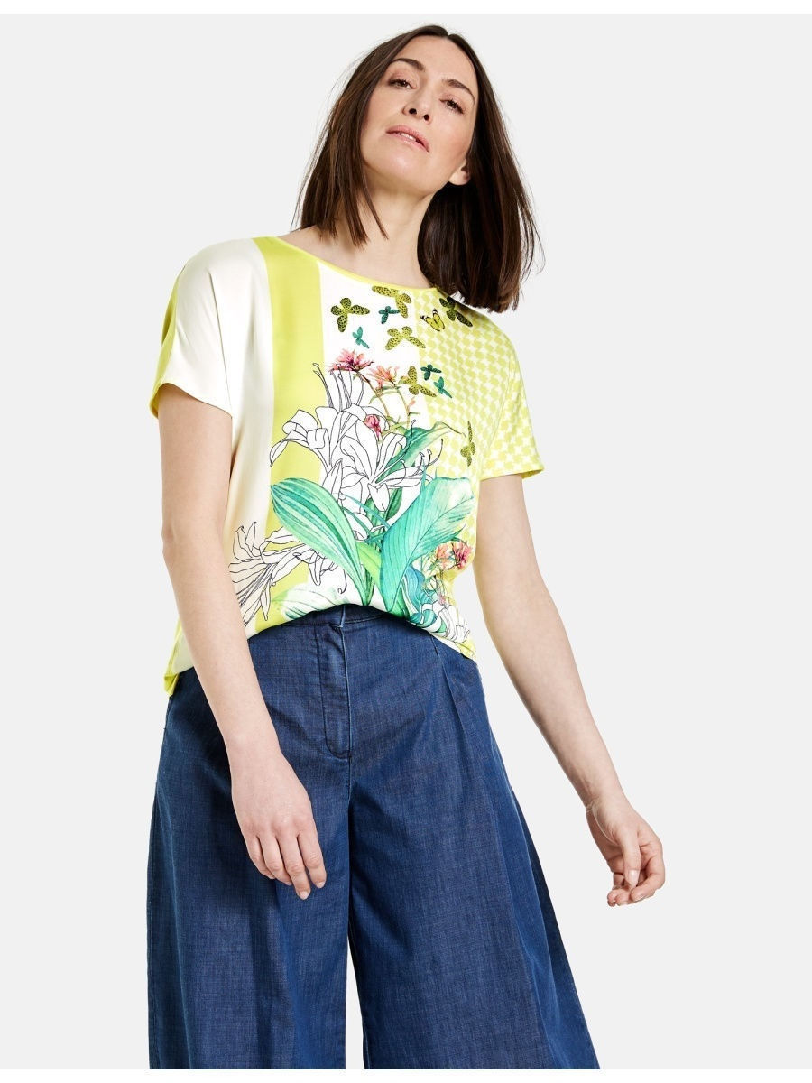 

Футболка женская Gerry Weber 570266-35066-5114 зеленая 42, 570266-35066-5114