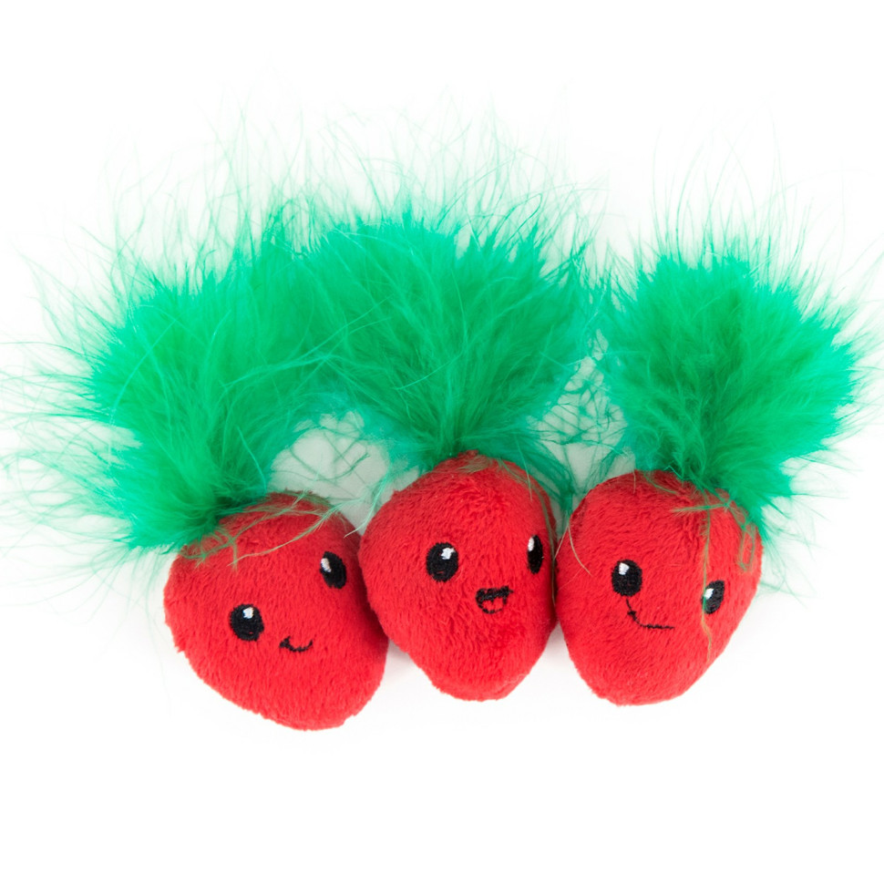

Игрушка для кошек Petstages Клубнички, 3 шт