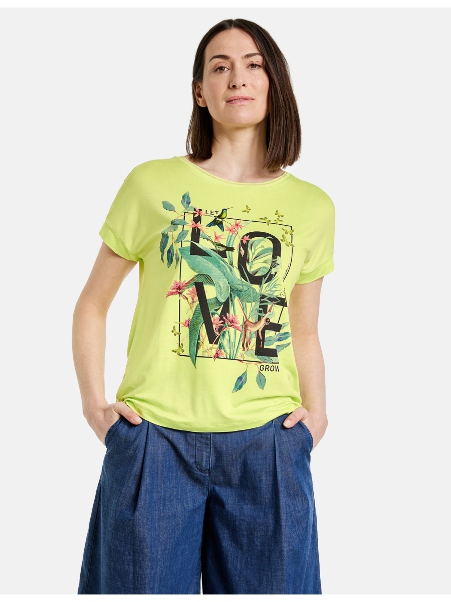 

Футболка женская Gerry Weber 570261-35061-50899 зеленая 44, 570261-35061-50899