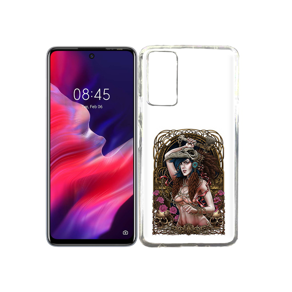 

Чехол MyPads Tocco для Tecno Pova 2 красивая девушка рисунок, Прозрачный, Tocco