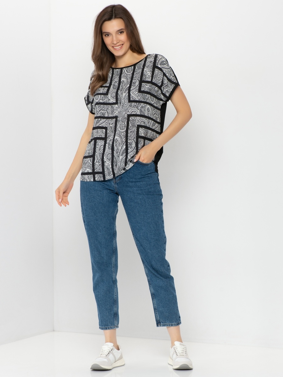 

Футболка женская Gerry Weber 570015-44046-1098 черная 36, 570015-44046-1098