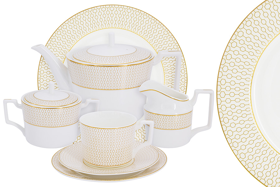 

Чайный сервис Anna Lafarg Emily Ноктюрн на 12 персон 40 предметов AL 22 004/40 E5, Белый