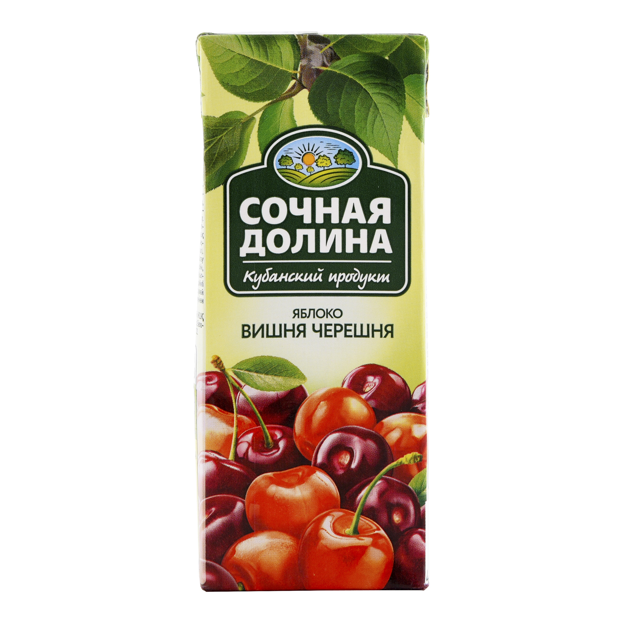 Напиток Сочная Долина со вкусом яблока вишни и черешни 0,2 л