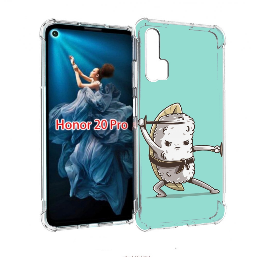 

Чехол бампер MyPads злой суши детский для Honor 20 Pro противоуд, Прозрачный, Tocco