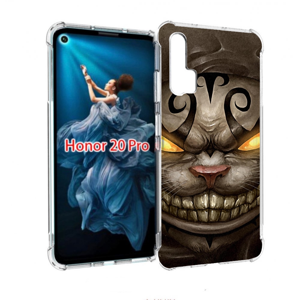 

Чехол бампер MyPads злой котик с желтыми глазами для Honor 20 Pr, Прозрачный, Tocco