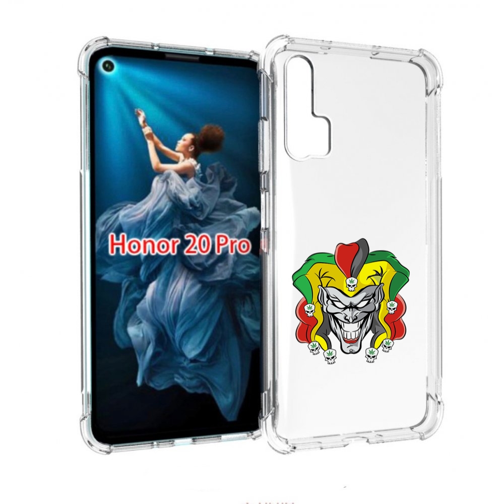 

Чехол бампер MyPads злодей-клоун для Honor 20 Pro противоударный, Прозрачный, Tocco