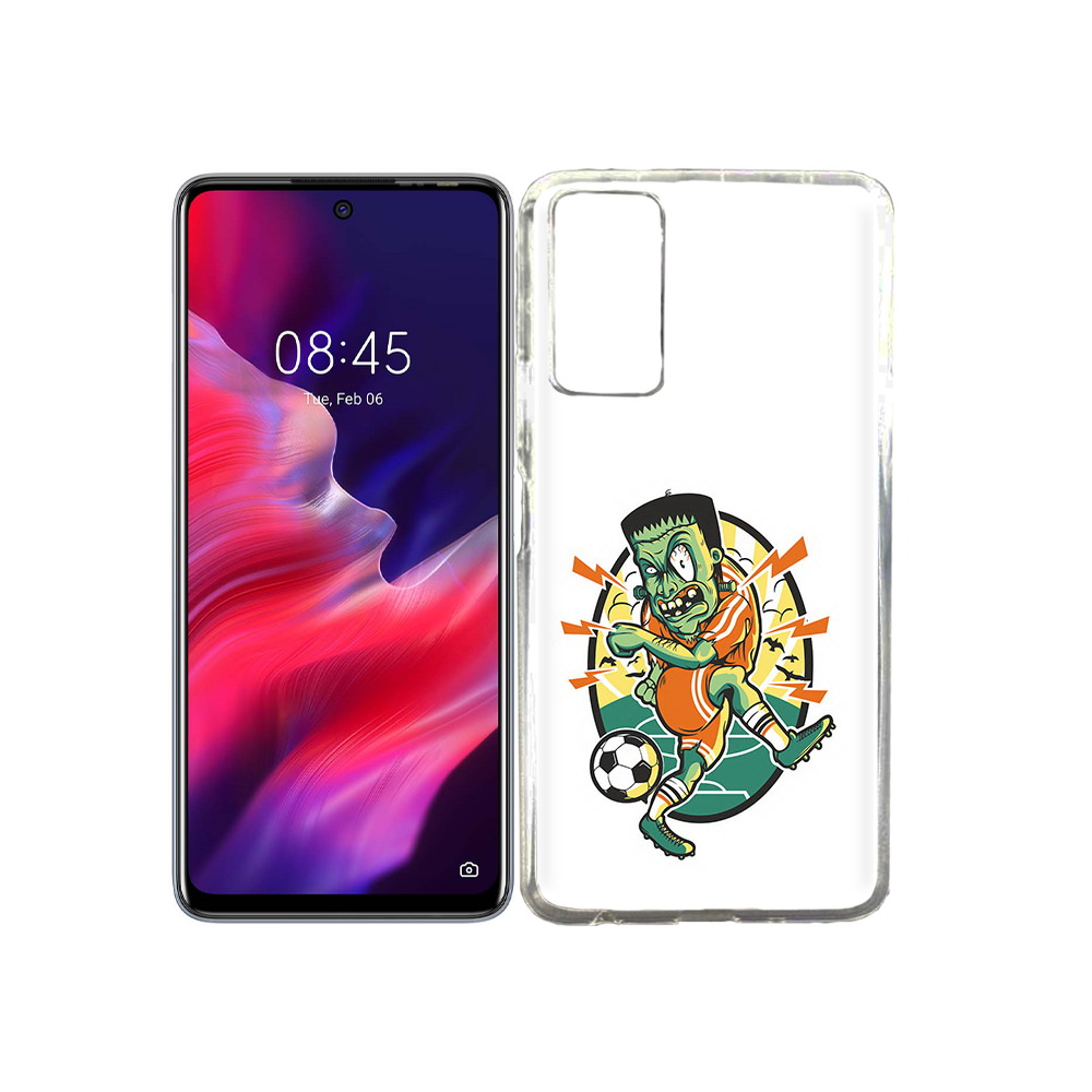 

Чехол MyPads Tocco для Tecno Pova 2 зомби футболист, Прозрачный, Tocco