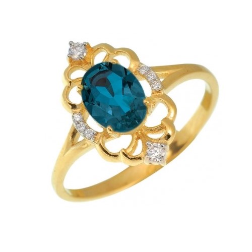 

Кольцо из золота р. , DIAMOND PRIME 23-1-BZ-R-082677, топаз\фианит, 23-1-BZ-R-082677