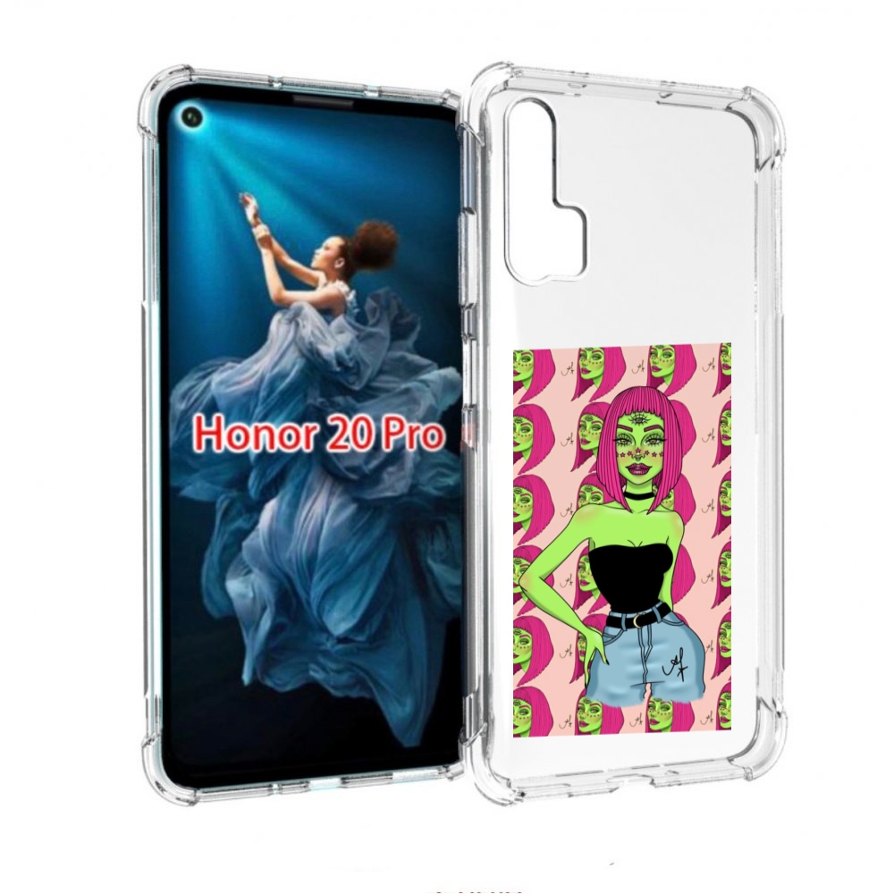 

Чехол бампер MyPads зеленая-девушка-с-глазом женский для Honor 2, Прозрачный, Tocco