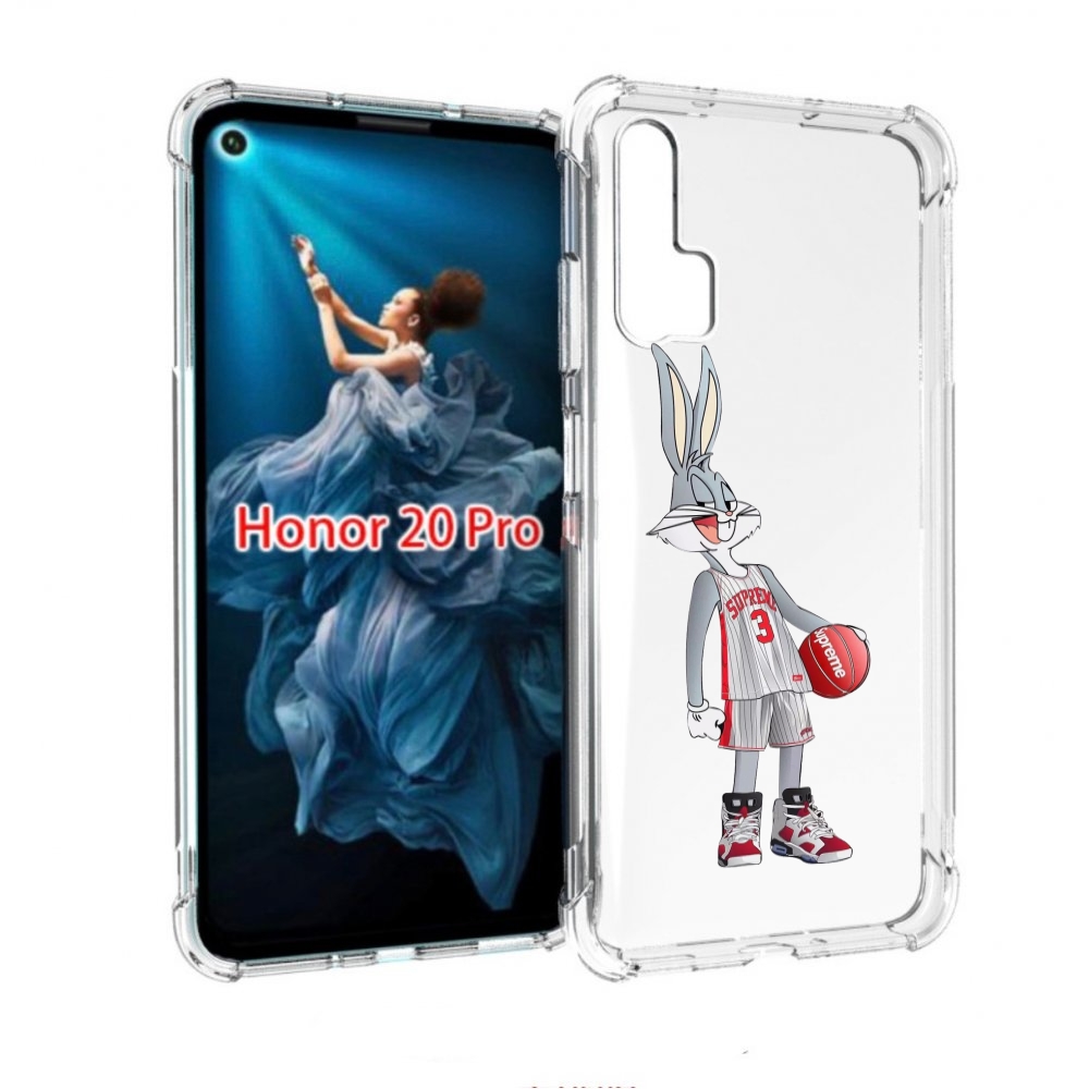 

Чехол бампер MyPads заяц-баскетболист женский для Honor 20 Pro п, Прозрачный, Tocco
