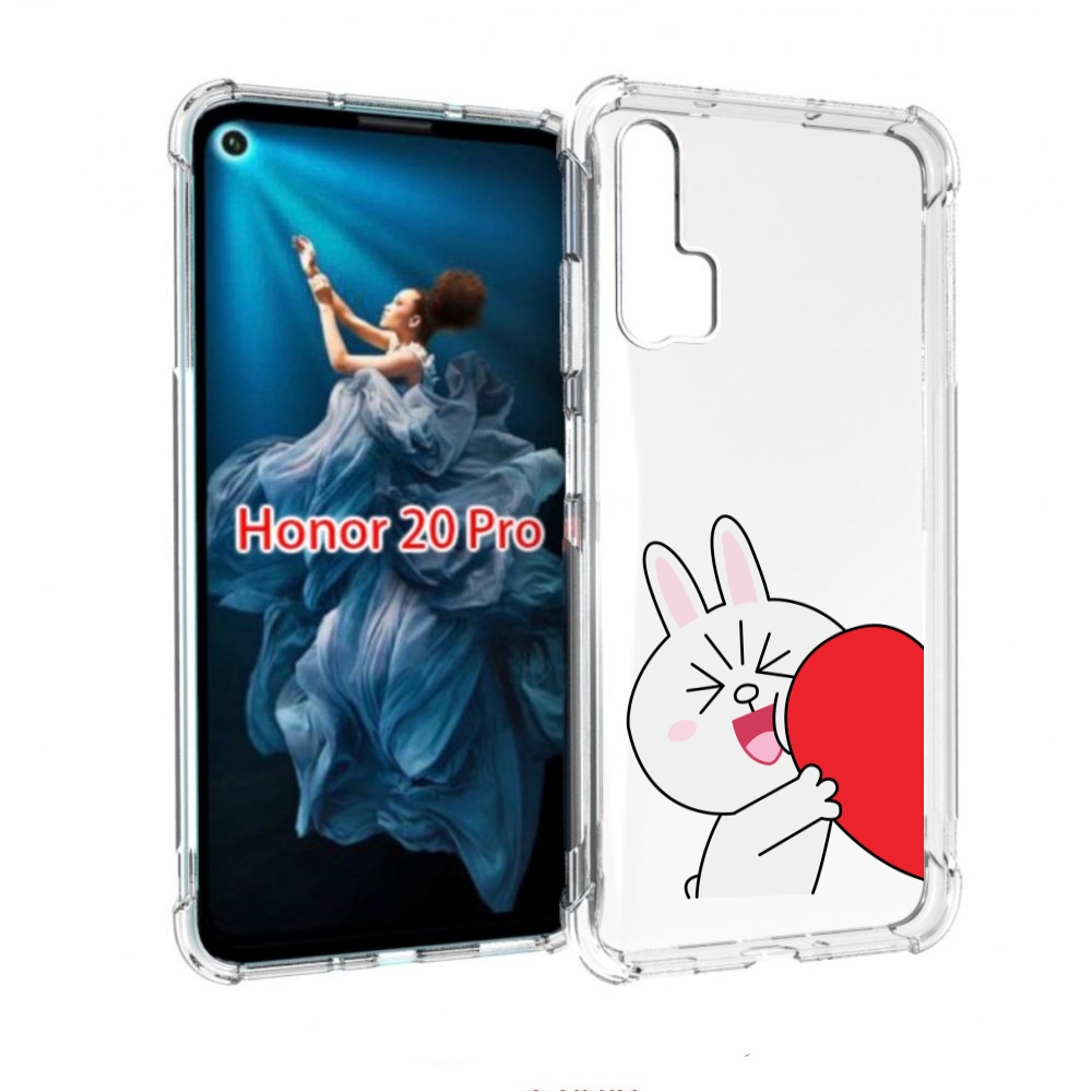 

Чехол бампер MyPads зайчик-с-полуседрцем для Honor 20 Pro против, Прозрачный, Tocco