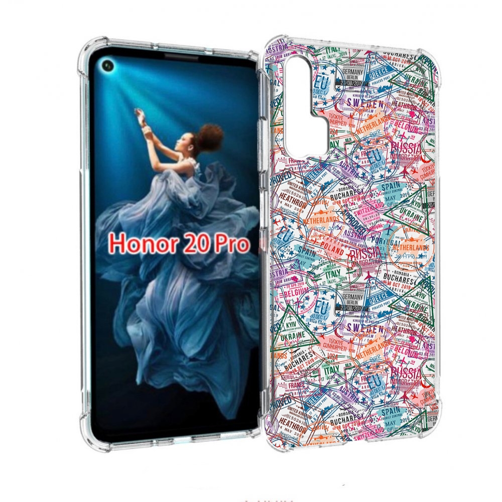 

Чехол бампер MyPads загранчехол для Honor 20 Pro противоударный, Прозрачный, Tocco