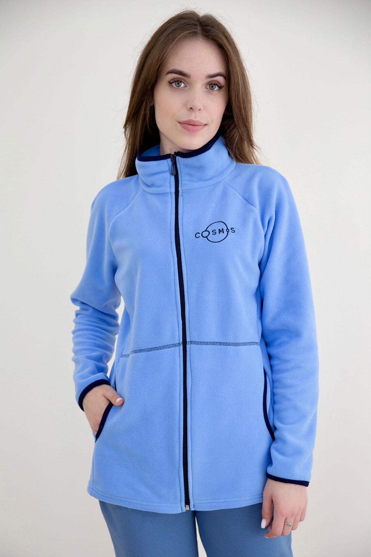 

Толстовка женская LikaDress 18-1475 голубая 48 RU, Голубой, 18-1475