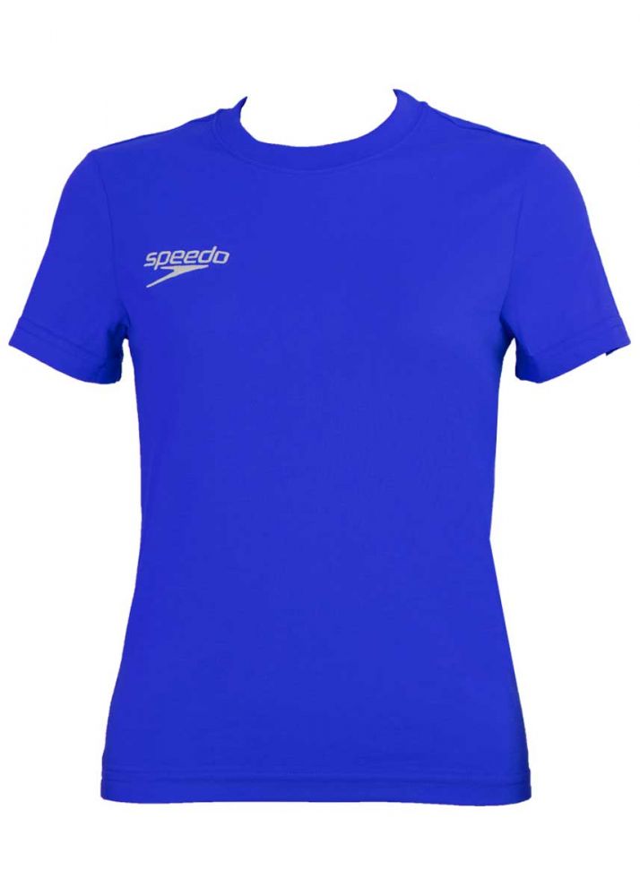 Футболка детская Speedo SPEEDO Junior Small Logo T-Shirt blue, голубой, 146