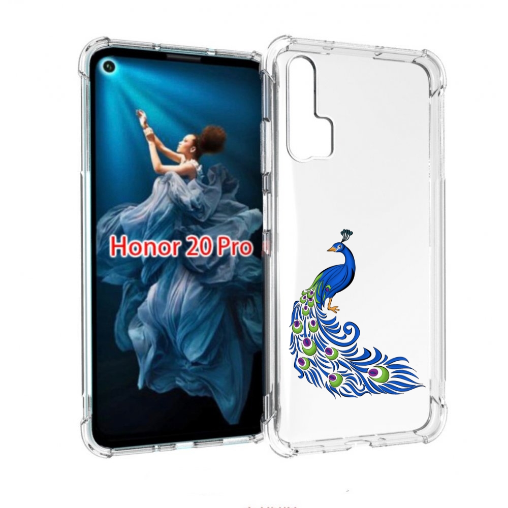 

Чехол бампер MyPads жарптица-голубая для Honor 20 Pro противоуда, Прозрачный, Tocco