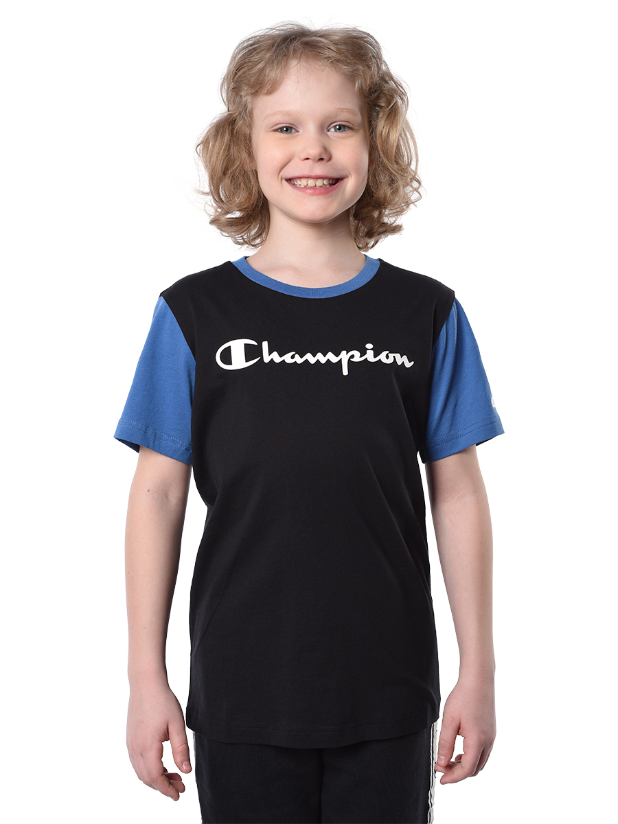 

Футболка детская Champion Crewneck T-Shirt, черный, 116, Crewneck T-Shirt