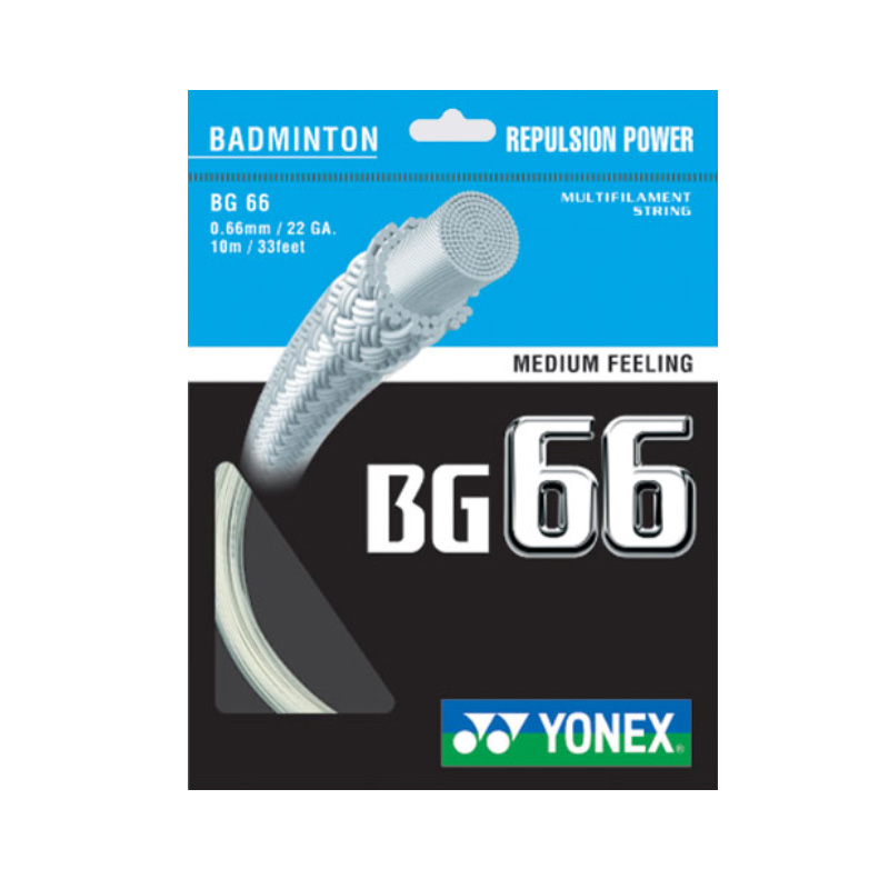 фото Струна для бадминтона yonex 10m bg-66, white