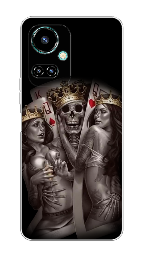 

Чехол на Tecno Camon 19/19 Pro 4G "Карты король и королевы", Серый;желтый, 301650-6