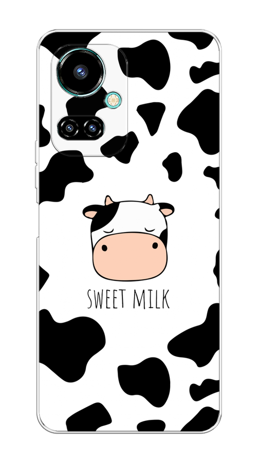 

Чехол на Tecno Camon 19 "Sweet milk", Розовый;белый;черный, 301650-1