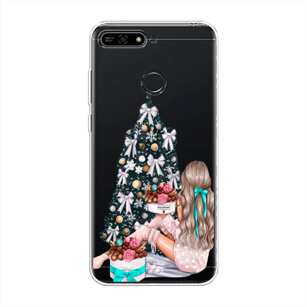 

Чехол на Honor 7A Pro "New Year", Зеленый;бежевый;голубой, 65450-5