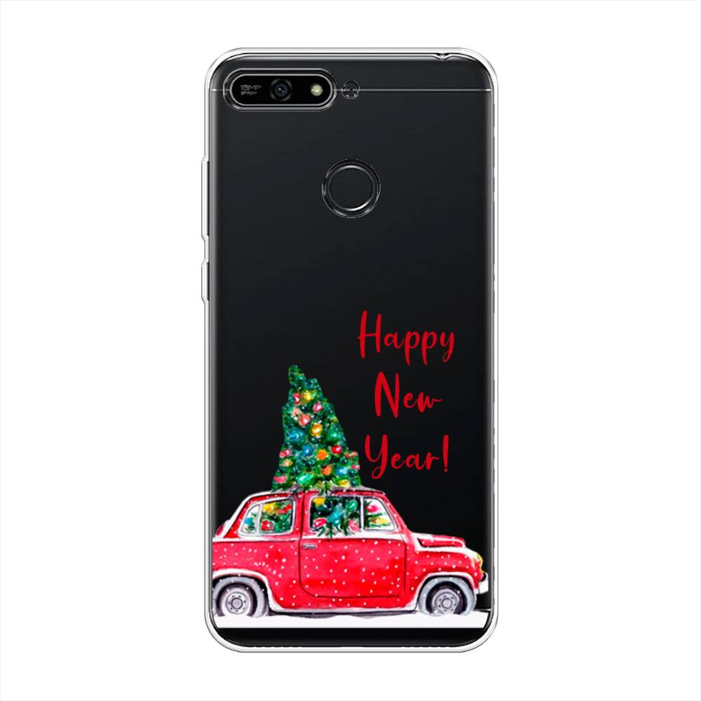 

Чехол на Honor 7A Pro "Happy New Year", Красный;зеленый, 65450-5