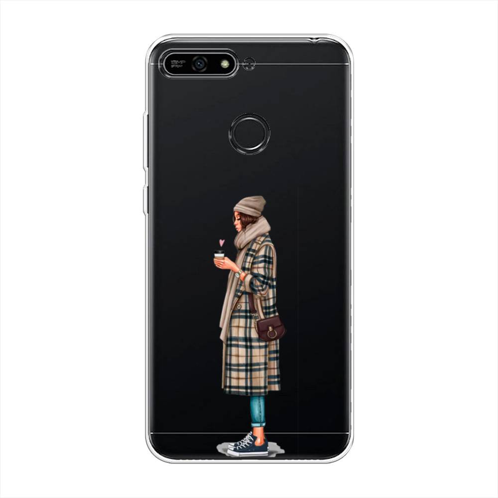 

Чехол на Honor 7A Pro "Утренний кофе", Коричневый;бежевый, 65450-6