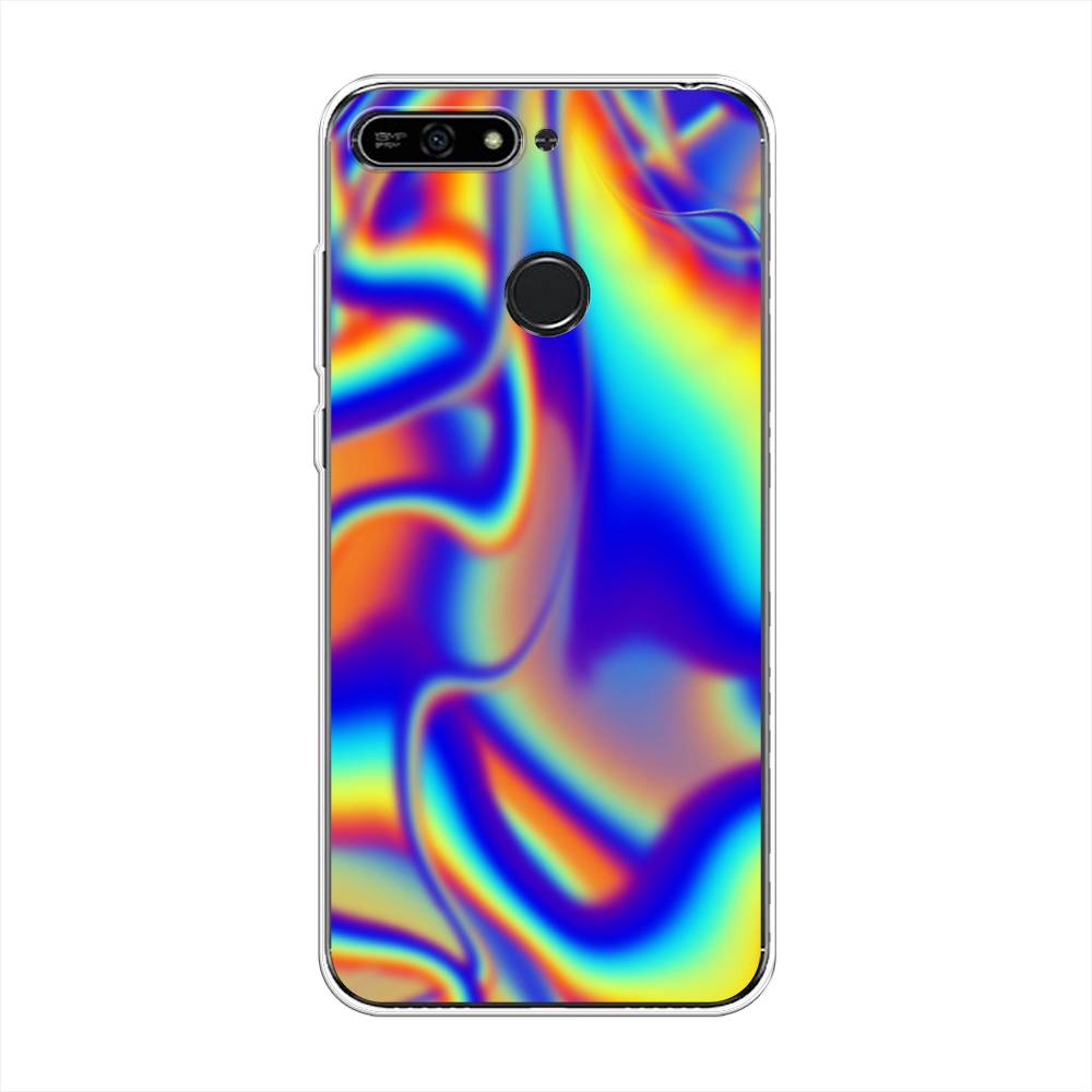 

Чехол на Honor 7A Pro "Яркая голограмма", Разноцветный, 65450-3
