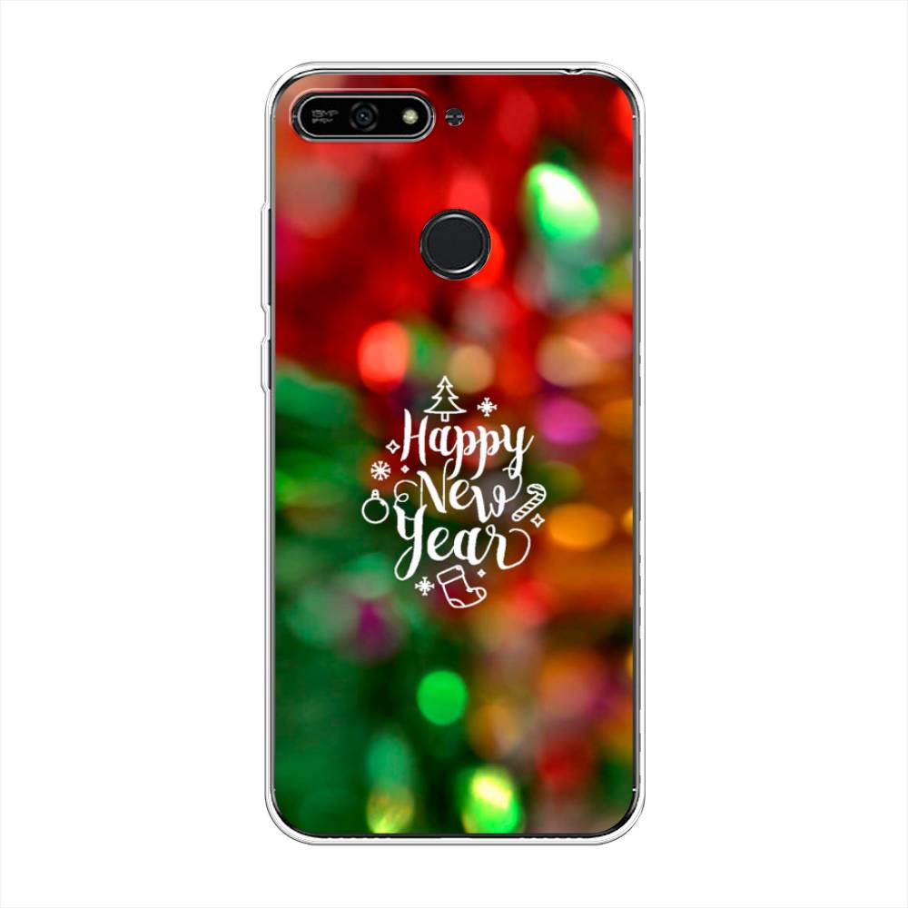 

Чехол на Honor 7A Pro "Новый Год на елке", Зеленый;красный;желтый, 65450-5