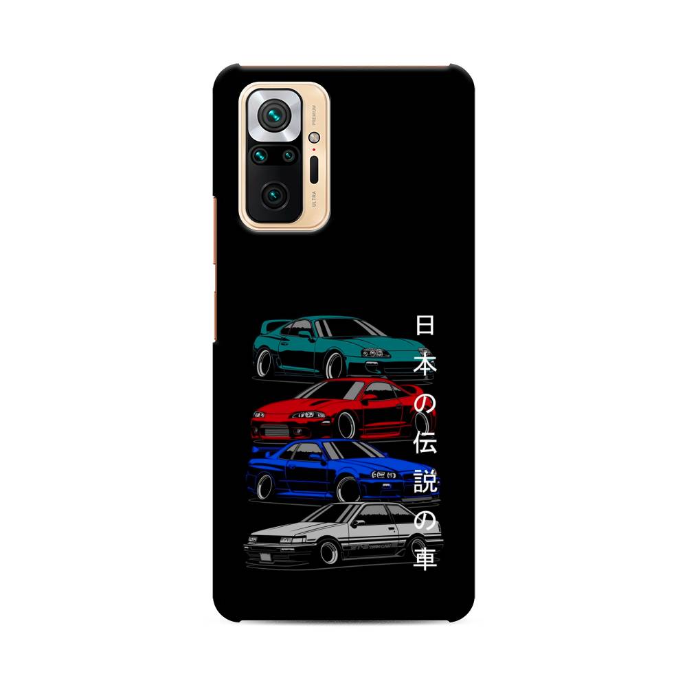 фото Пластиковый чехол "jdm legend cars" на xiaomi redmi note 10 pro awog