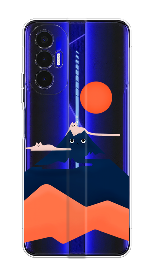 

Чехол на Tecno Pova 3 "Кот-гора", Черный;оранжевый, 301550-4