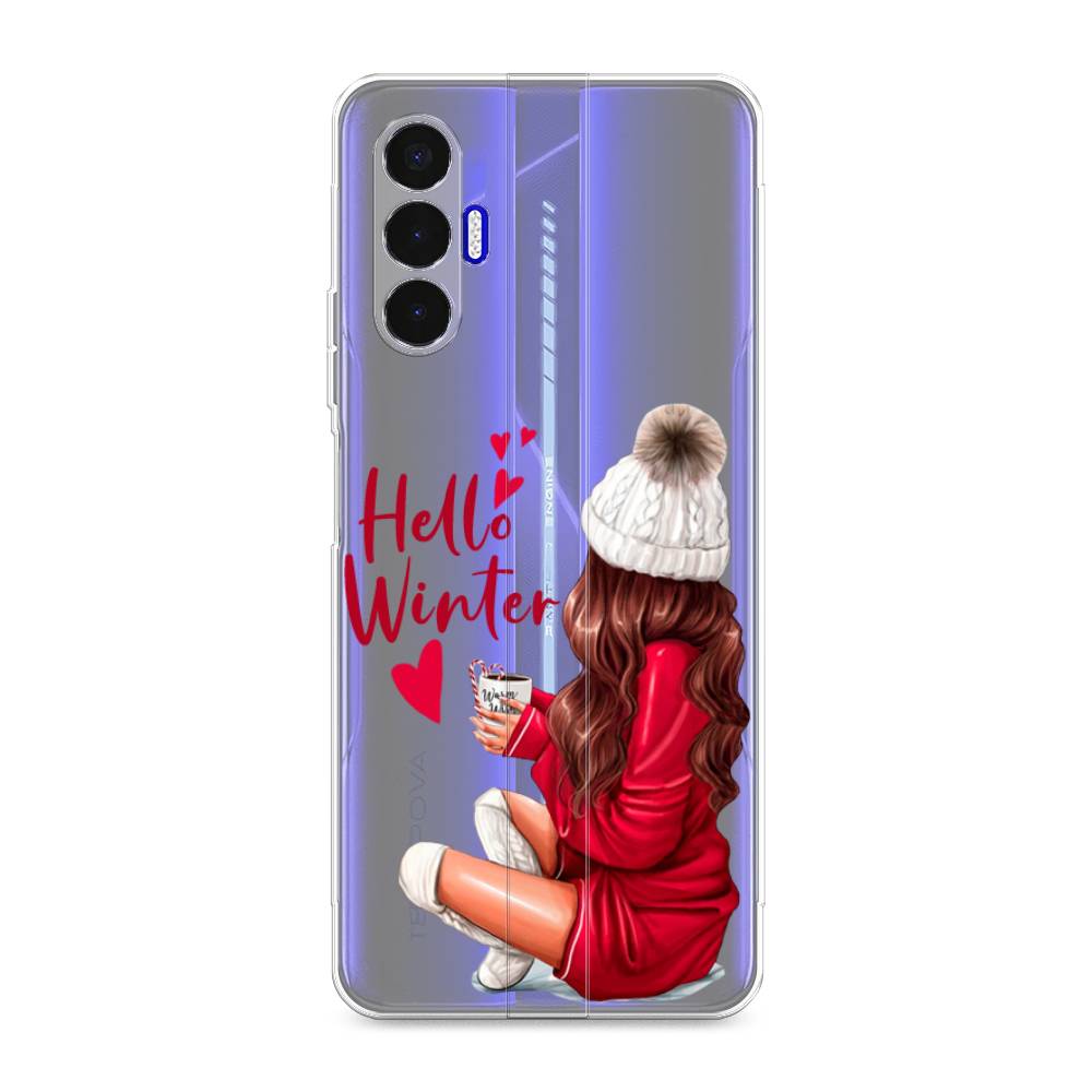 

Чехол для Tecno Pova 3 "Hello winter", Красный;белый;коричневый, 301550-5