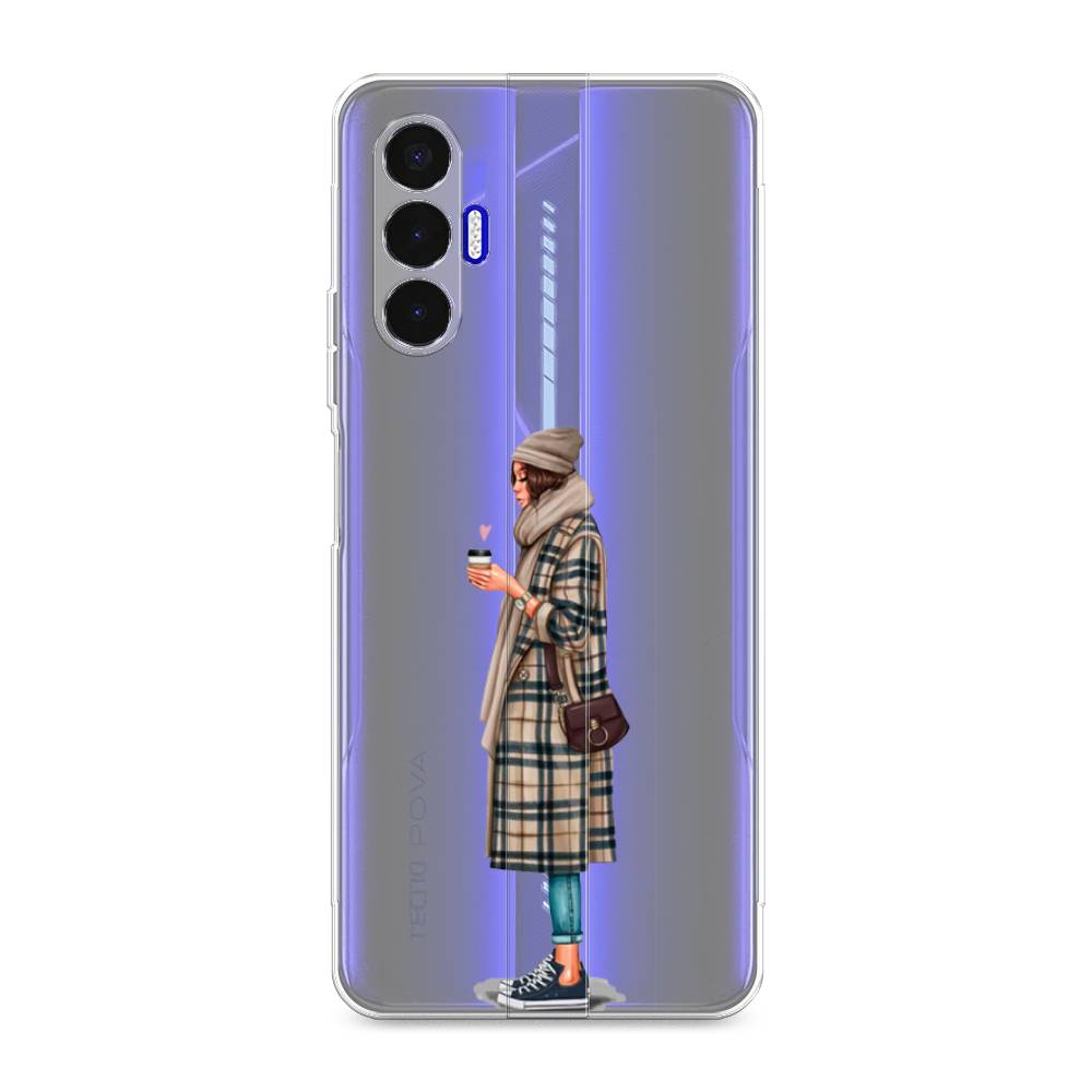 

Чехол для Tecno Pova 3 "Утренний кофе", Коричневый;бежевый, 301550-6