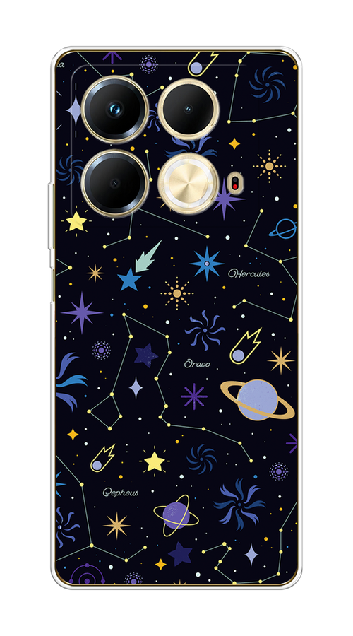 

Чехол на Infinix Note 40 "Цветной космос", Желтый, 3105850-1