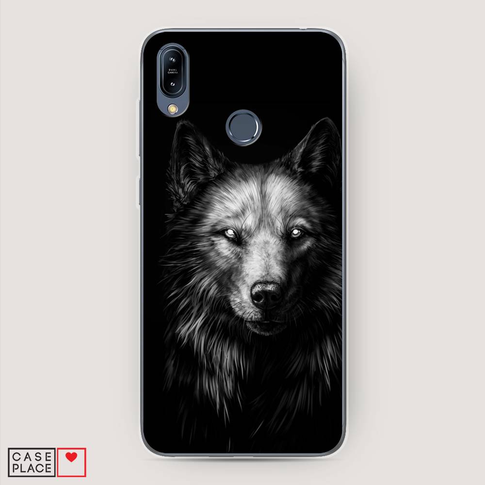 фото Чехол awog "волк черно белый" для asus zenfone max m2 zb633kl