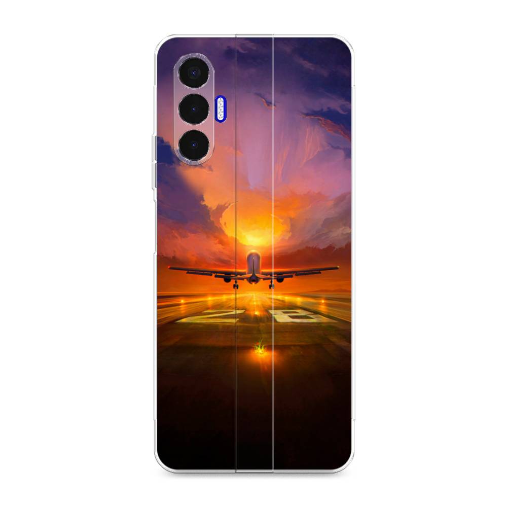 

Чехол для Tecno Pova 3 "Самолет на посадке", Оранжевый;синий, 301550-6