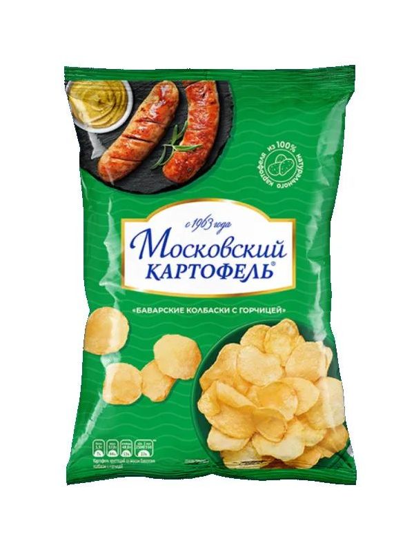 фото Чипсы картофельные московский картофель колбаски гриль и горчица 80 г