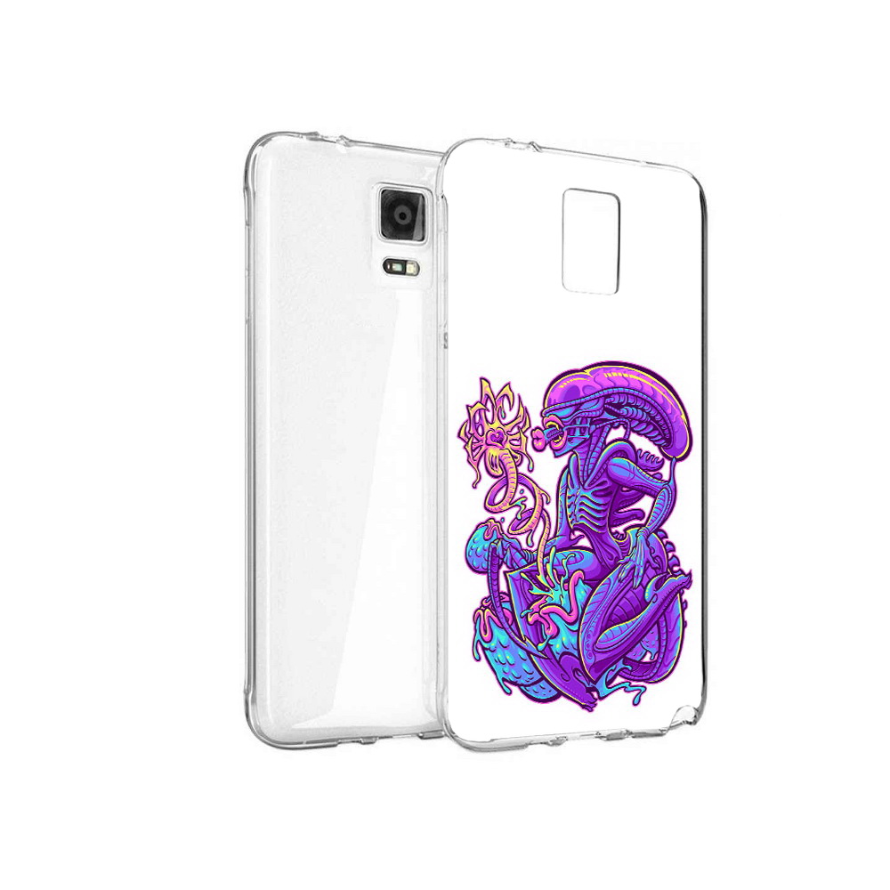 

Чехол MyPads Tocco для Samsung Galaxy Note 4 чужой фиолетовый цвет, Прозрачный, Tocco