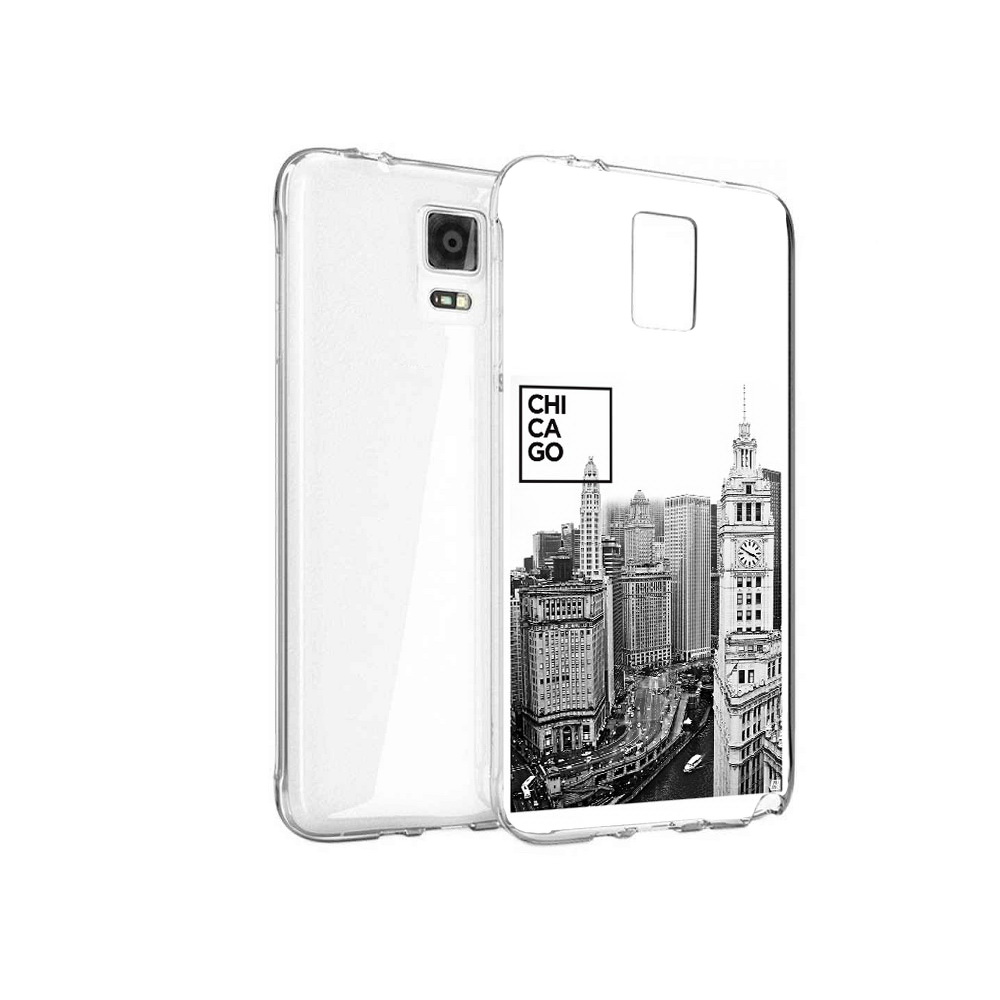 

Чехол MyPads Tocco для Samsung Galaxy Note 4 черно белый чикаго, Прозрачный, Tocco