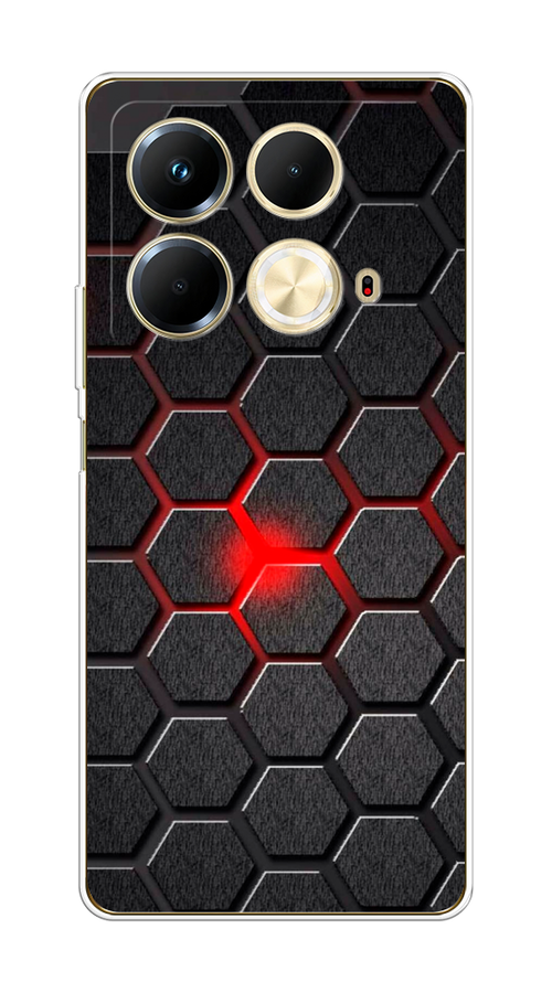 

Чехол на Infinix Note 40 "Соты красные", Красный;черный;серый, 3105850-1