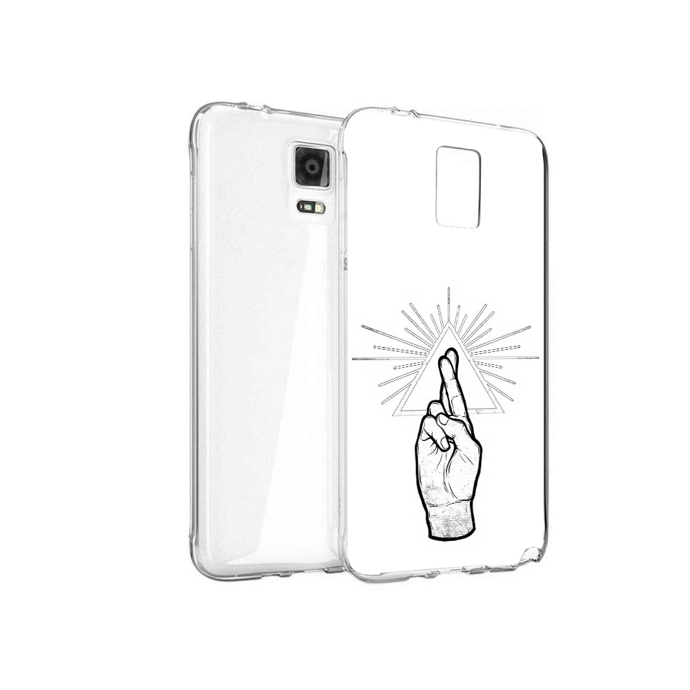 

Чехол MyPads Tocco для Samsung Galaxy Note 4 черно белая рука, Прозрачный, Tocco