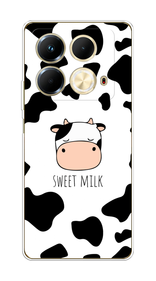 

Чехол на Infinix Note 40 "Sweet milk", Розовый;белый;черный, 3105850-1