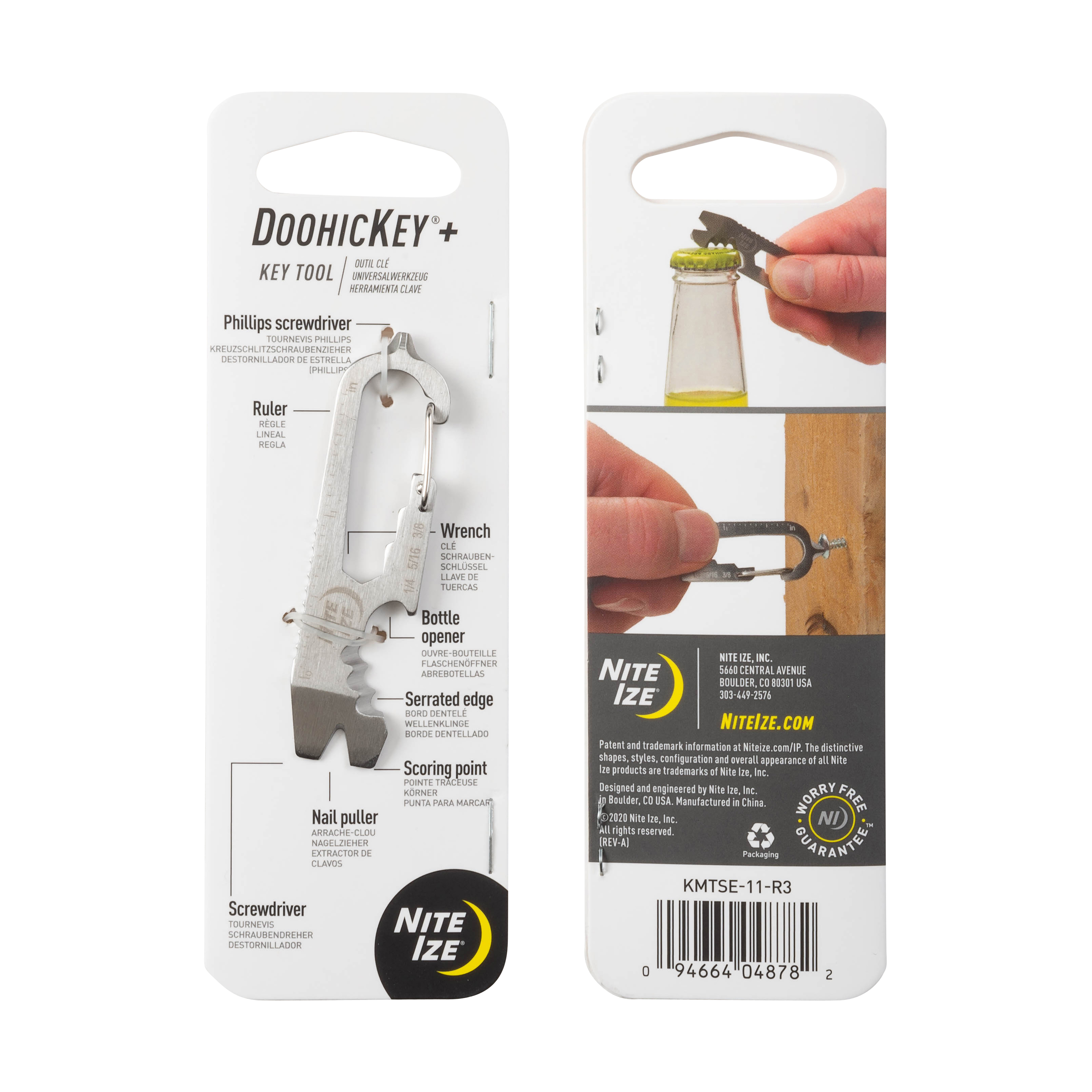 Туристический мультитул Nite Ize DoohicKey Plus Key Tool серебристый